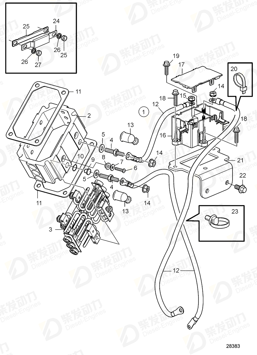 VOLVO Starter element 22504359 Drawing